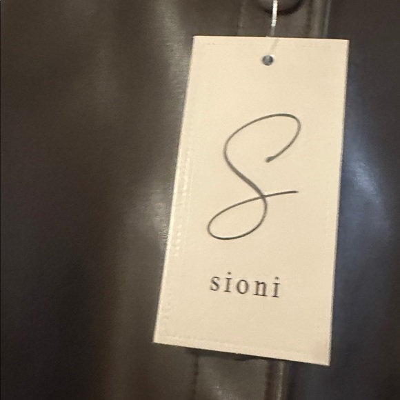 Sioni Chocolate Brown Leather Jacket/sweater - Picture 5 of 6